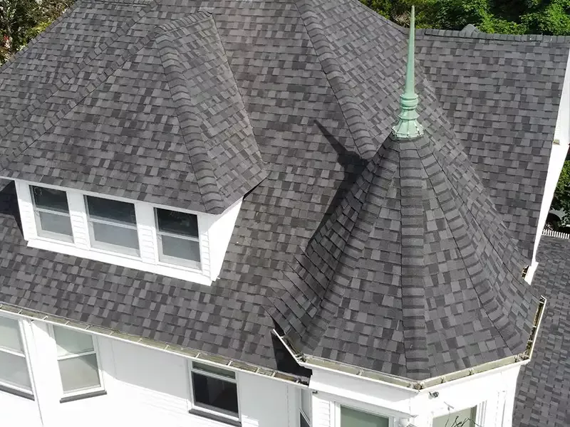 New roof installed on Victorian-style roof